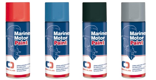 Vernice spray per motori AIFO/FPT entrobordo blu 